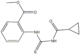 methyl 2-({[(cyclopropylcarbonyl)amino]carbothioyl}amino)benzoate Struktur