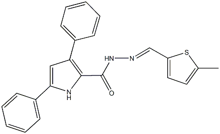 N'-[(5-methylthien-2-yl)methylene]-3,5-diphenyl-1H-pyrrole-2-carbohydrazide Struktur