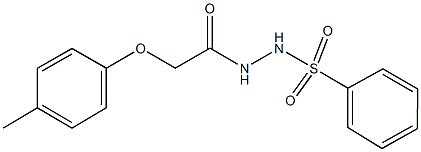 N'-[2-(4-methylphenoxy)acetyl]benzenesulfonohydrazide Struktur