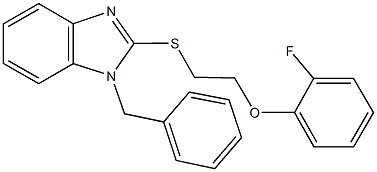 2-[(1-benzyl-1H-benzimidazol-2-yl)sulfanyl]ethyl 2-fluorophenyl ether Struktur