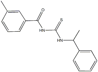 N-(3-methylbenzoyl)-N'-(1-phenylethyl)thiourea Struktur