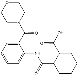 2-{[2-(4-morpholinylcarbonyl)anilino]carbonyl}cyclohexanecarboxylic acid Struktur