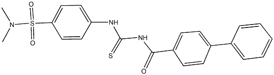 4-({[([1,1'-biphenyl]-4-ylcarbonyl)amino]carbothioyl}amino)-N,N-dimethylbenzenesulfonamide Struktur