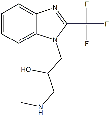 1-(methylamino)-3-[2-(trifluoromethyl)-1H-benzimidazol-1-yl]-2-propanol Struktur