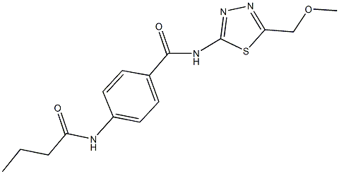 4-(butyrylamino)-N-[5-(methoxymethyl)-1,3,4-thiadiazol-2-yl]benzamide Struktur