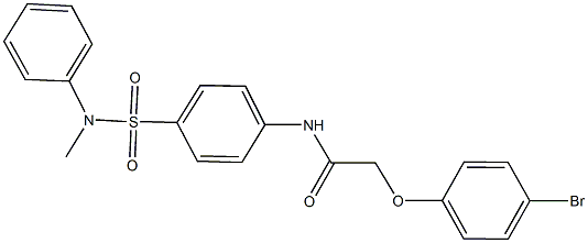 2-(4-bromophenoxy)-N-{4-[(methylanilino)sulfonyl]phenyl}acetamide Struktur