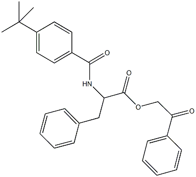 2-oxo-2-phenylethyl 2-[(4-tert-butylbenzoyl)amino]-3-phenylpropanoate Struktur