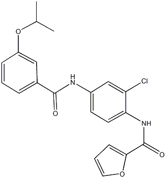 N-{2-chloro-4-[(3-isopropoxybenzoyl)amino]phenyl}-2-furamide Struktur