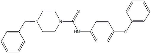 4-benzyl-N-(4-phenoxyphenyl)-1-piperazinecarbothioamide Struktur