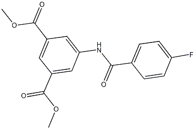 dimethyl 5-[(4-fluorobenzoyl)amino]isophthalate Struktur