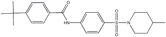 4-tert-butyl-N-{4-[(4-methylpiperidin-1-yl)sulfonyl]phenyl}benzamide Struktur