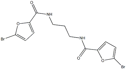 5-bromo-N-{3-[(5-bromo-2-furoyl)amino]propyl}-2-furamide Struktur