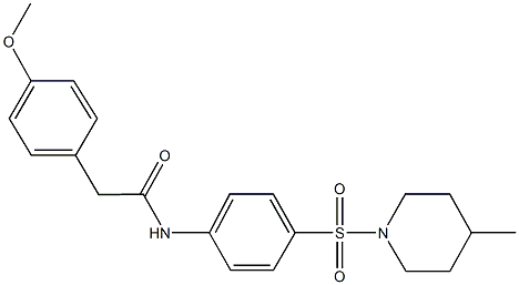 2-(4-methoxyphenyl)-N-{4-[(4-methylpiperidin-1-yl)sulfonyl]phenyl}acetamide Struktur