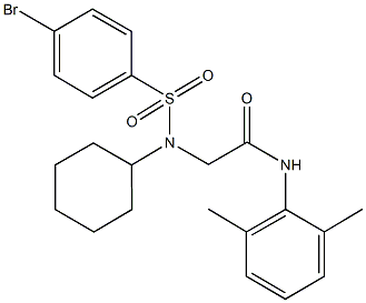 2-[[(4-bromophenyl)sulfonyl](cyclohexyl)amino]-N-(2,6-dimethylphenyl)acetamide Struktur