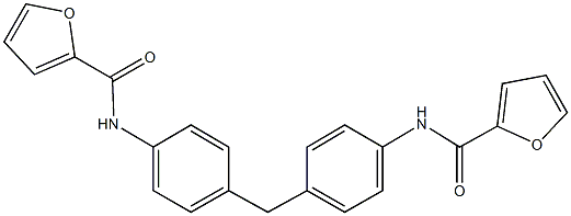 N-{4-[4-(2-furoylamino)benzyl]phenyl}-2-furamide Struktur