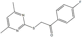 2-[(4,6-dimethyl-2-pyrimidinyl)sulfanyl]-1-(4-fluorophenyl)ethanone Struktur