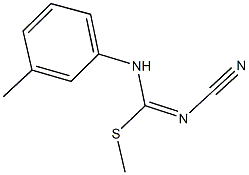 methyl N'-cyano-N-(3-methylphenyl)imidothiocarbamate Struktur