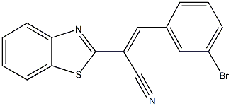 2-(1,3-benzothiazol-2-yl)-3-(3-bromophenyl)acrylonitrile Struktur