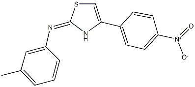 4-{4-nitrophenyl}-2-(3-toluidino)-1,3-thiazole Struktur