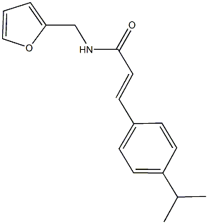 N-(2-furylmethyl)-3-(4-isopropylphenyl)acrylamide Struktur