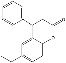 6-ethyl-4-phenyl-2-chromanone Struktur