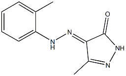 3-methyl-1H-pyrazole-4,5-dione 4-[(2-methylphenyl)hydrazone] Struktur