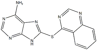 8-(quinazolin-4-ylsulfanyl)-9H-purin-6-amine Struktur