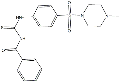 N-benzoyl-N'-{4-[(4-methyl-1-piperazinyl)sulfonyl]phenyl}thiourea Struktur