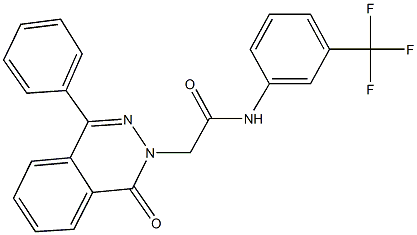 2-(1-oxo-4-phenyl-2(1H)-phthalazinyl)-N-[3-(trifluoromethyl)phenyl]acetamide Struktur