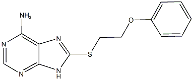 8-[(2-phenoxyethyl)sulfanyl]-9H-purin-6-amine Struktur