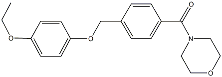 4-{4-[(4-ethoxyphenoxy)methyl]benzoyl}morpholine Struktur