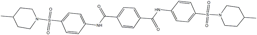 N~1~,N~4~-bis{4-[(4-methyl-1-piperidinyl)sulfonyl]phenyl}terephthalamide Struktur