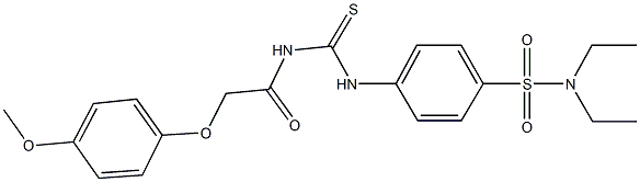 N,N-diethyl-4-[({[(4-methoxyphenoxy)acetyl]amino}carbothioyl)amino]benzenesulfonamide Struktur