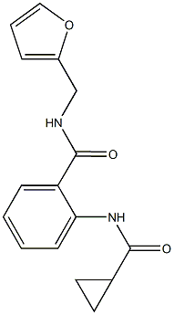 2-[(cyclopropylcarbonyl)amino]-N-(2-furylmethyl)benzamide Struktur