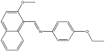 N-(4-ethoxyphenyl)-N-[(2-methoxy-1-naphthyl)methylene]amine Struktur