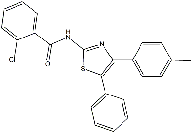 2-chloro-N-[4-(4-methylphenyl)-5-phenyl-1,3-thiazol-2-yl]benzamide Struktur