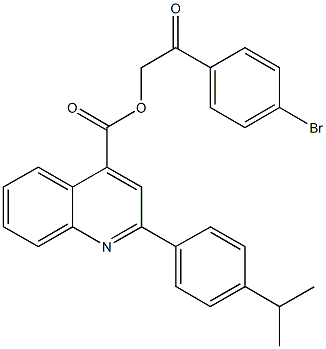 2-(4-bromophenyl)-2-oxoethyl 2-(4-isopropylphenyl)-4-quinolinecarboxylate Struktur