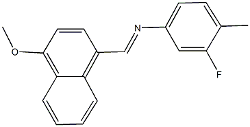 N-(3-fluoro-4-methylphenyl)-N-[(4-methoxy-1-naphthyl)methylene]amine Struktur