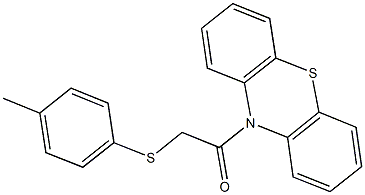 10-{[(4-methylphenyl)sulfanyl]acetyl}-10H-phenothiazine Struktur