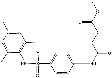 methyl 4-{4-[(mesitylamino)sulfonyl]anilino}-4-oxobutanoate Struktur