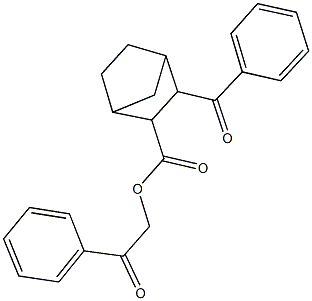 2-oxo-2-phenylethyl 3-benzoylbicyclo[2.2.1]heptane-2-carboxylate Struktur