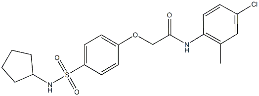 N-(4-chloro-2-methylphenyl)-2-{4-[(cyclopentylamino)sulfonyl]phenoxy}acetamide Struktur