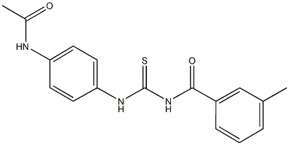 N-[4-({[(3-methylbenzoyl)amino]carbothioyl}amino)phenyl]acetamide Struktur