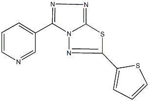 3-(3-pyridinyl)-6-(2-thienyl)[1,2,4]triazolo[3,4-b][1,3,4]thiadiazole Struktur