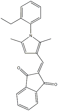 2-{[1-(2-ethylphenyl)-2,5-dimethyl-1H-pyrrol-3-yl]methylene}-1H-indene-1,3(2H)-dione Struktur