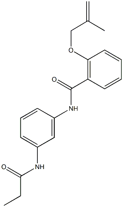 2-[(2-methyl-2-propenyl)oxy]-N-[3-(propionylamino)phenyl]benzamide Struktur