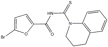 5-bromo-N-[3,4-dihydro-1(2H)-quinolinylcarbothioyl]-2-furamide Struktur