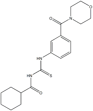 N-(cyclohexylcarbonyl)-N'-[3-(4-morpholinylcarbonyl)phenyl]thiourea Struktur