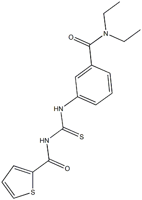 N,N-diethyl-3-({[(2-thienylcarbonyl)amino]carbothioyl}amino)benzamide Struktur