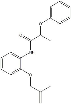 N-{2-[(2-methyl-2-propenyl)oxy]phenyl}-2-phenoxypropanamide Struktur